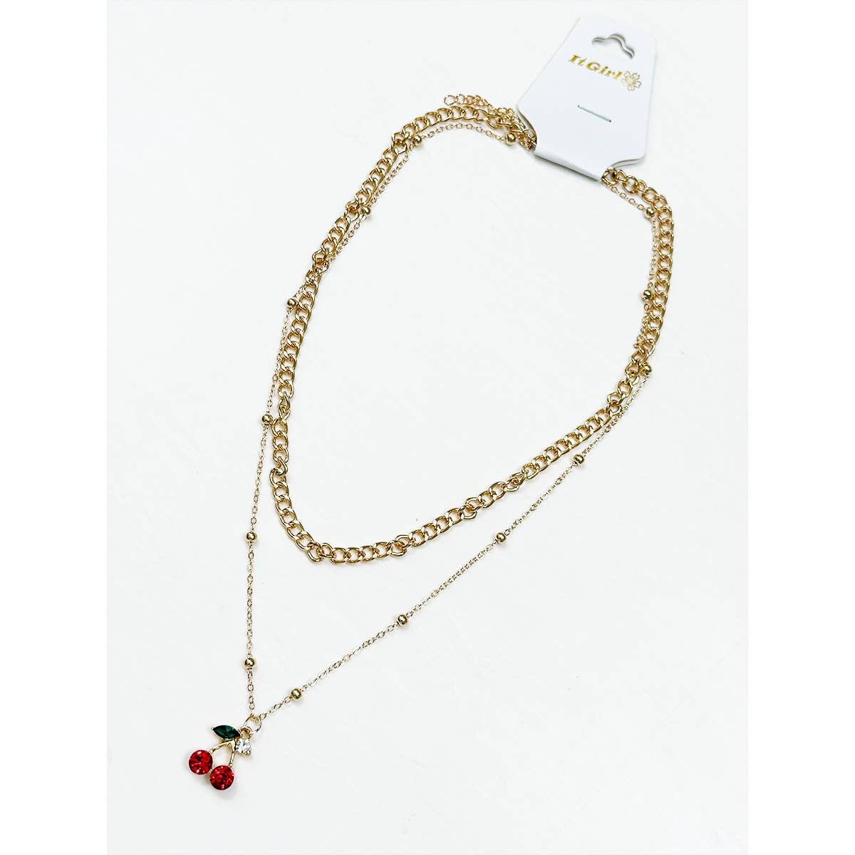 Double Layered Cherry Necklace