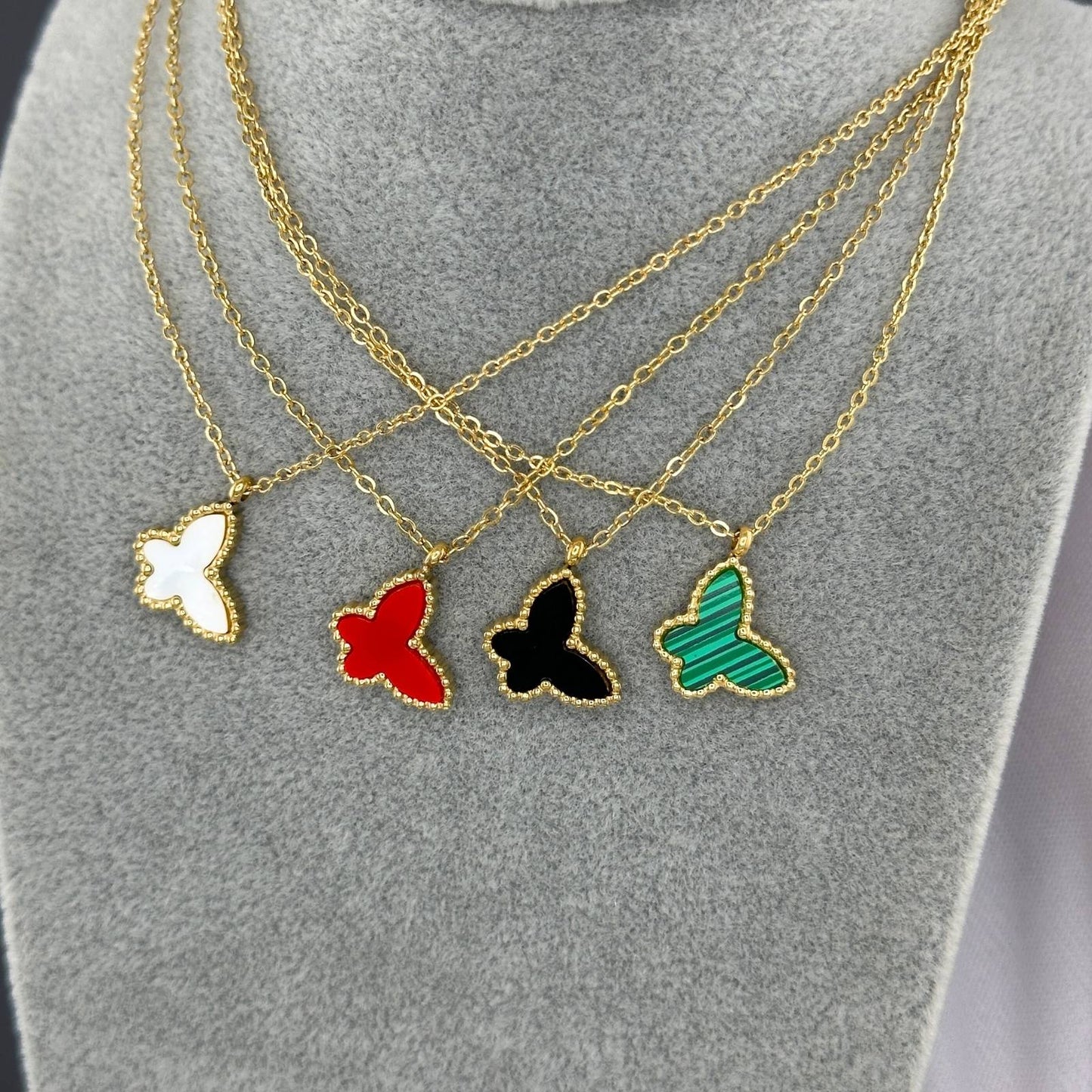 Pearlesque Butterfly Necklace