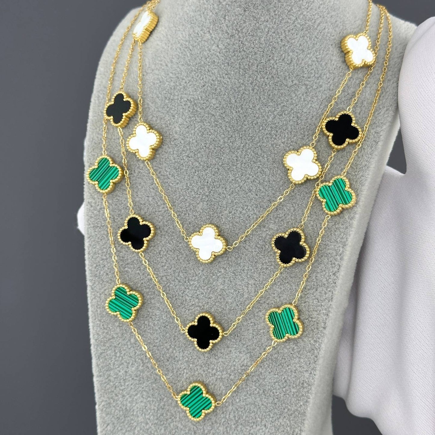 Golden Clovers Luxe Necklace