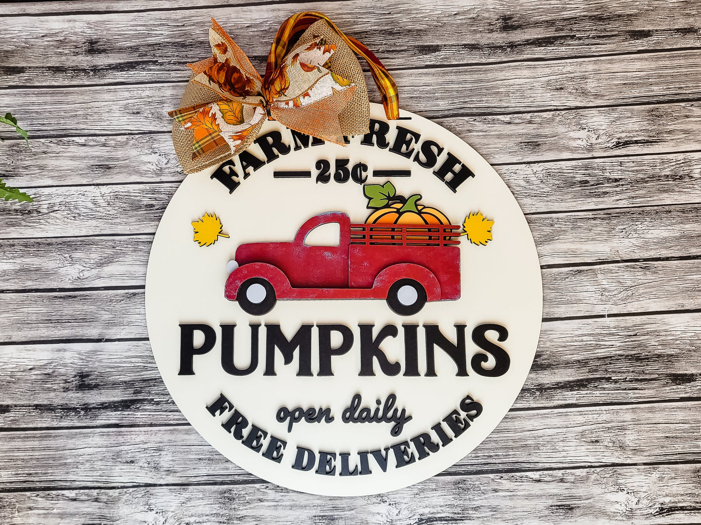Farm Fresh Pumpkins Truck Door Hanger