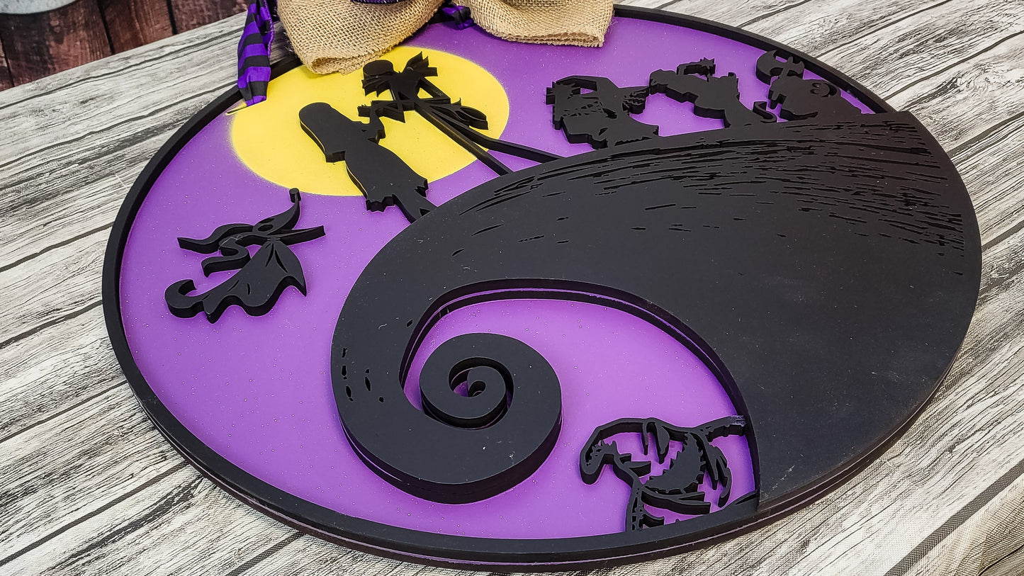 Jack and Sally Door Hanger