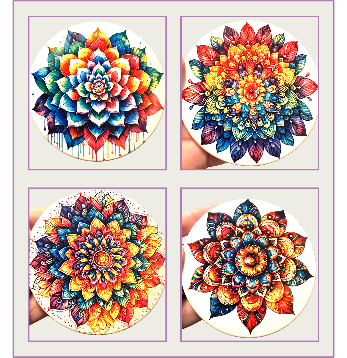 Mandala Burst Coaster Set