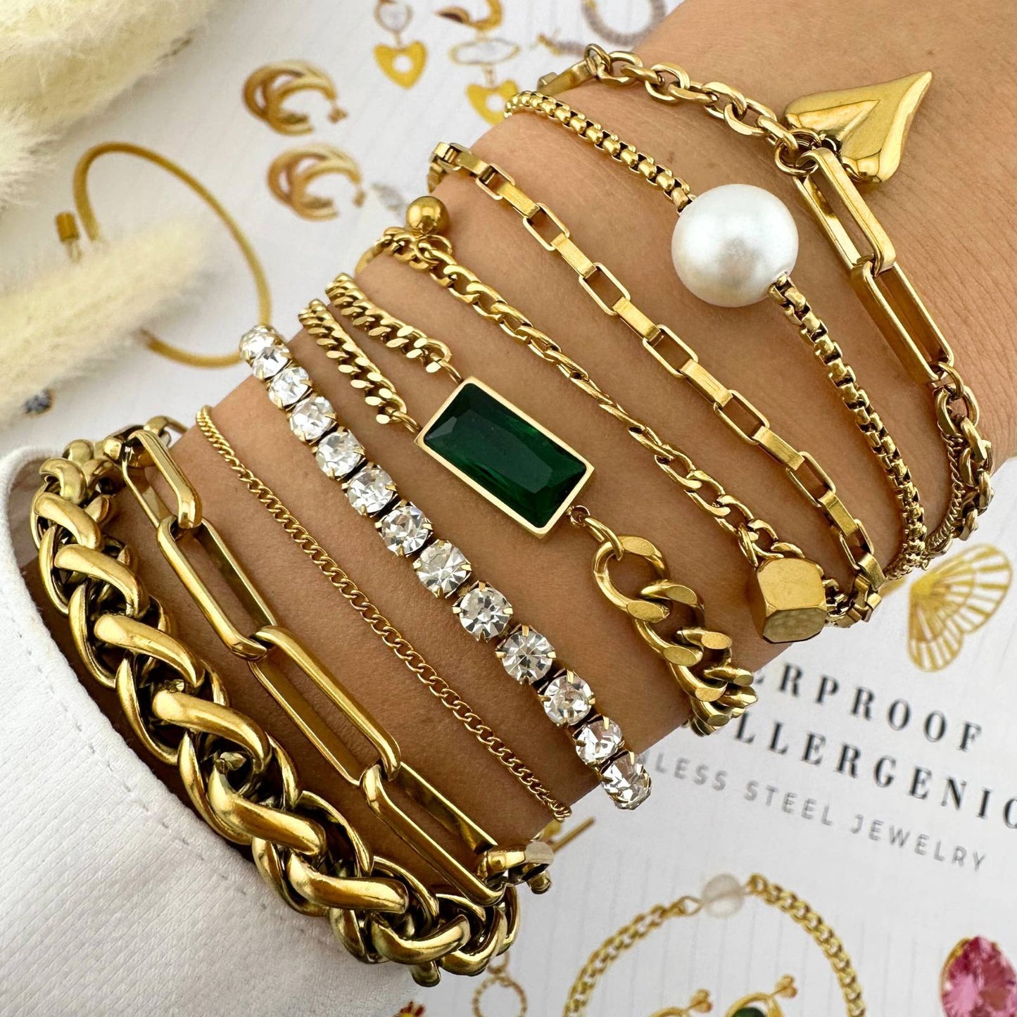 Gold Radiance Tennis Bracelet