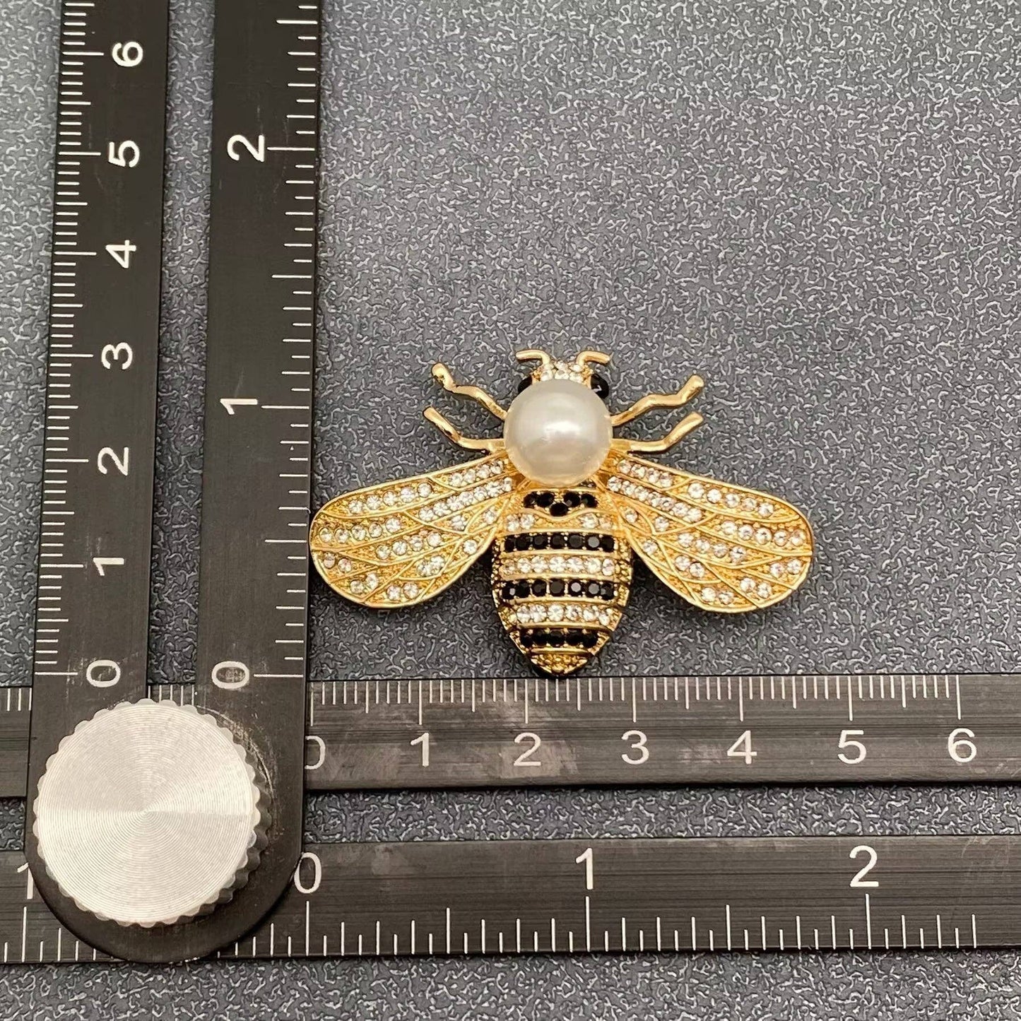 Rhinestone Bee Brooch