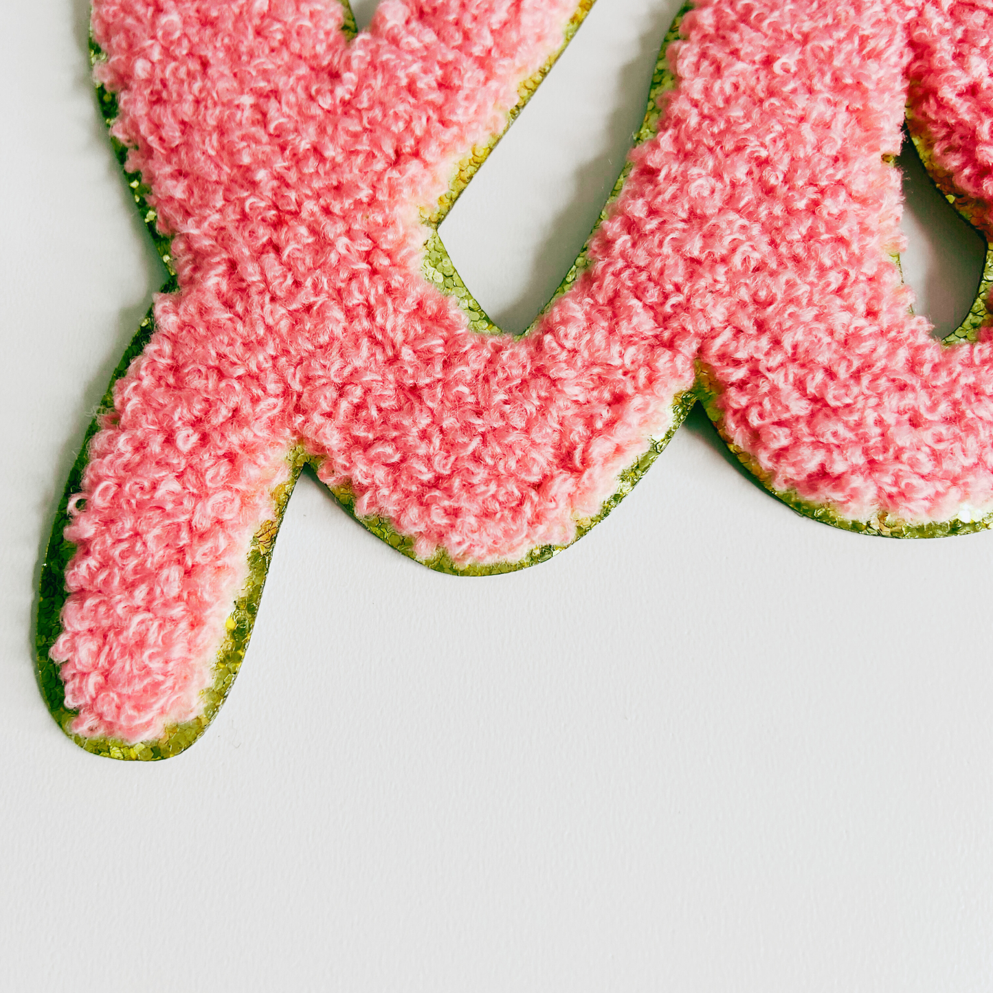 11" XOXO Light Pink- Chenille Patch