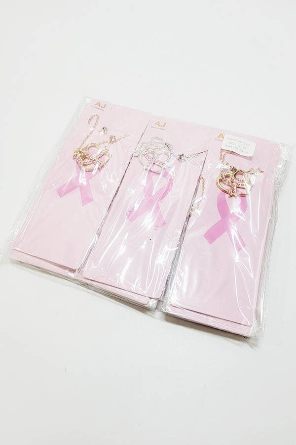 Breast Cancer Awareness Ribbon Necklace