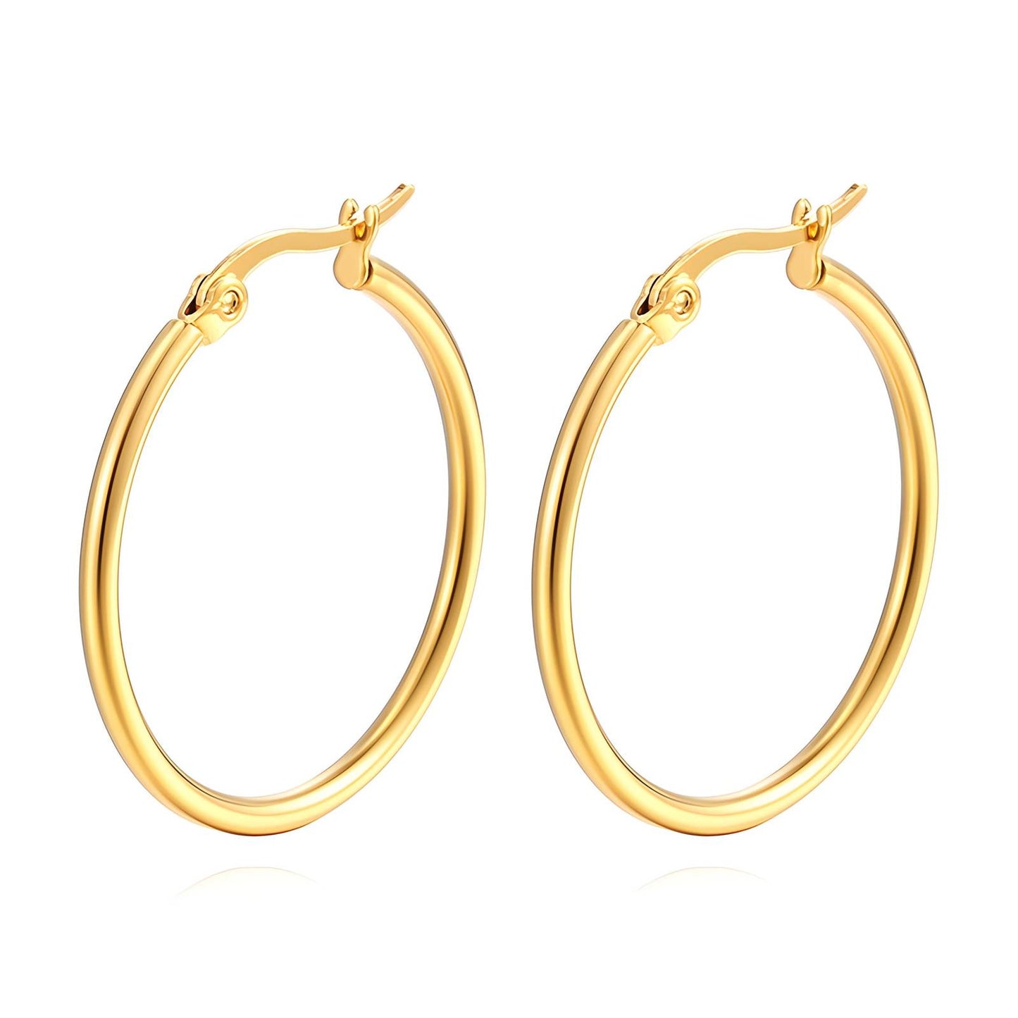 Medium Gold Hoop Earrings