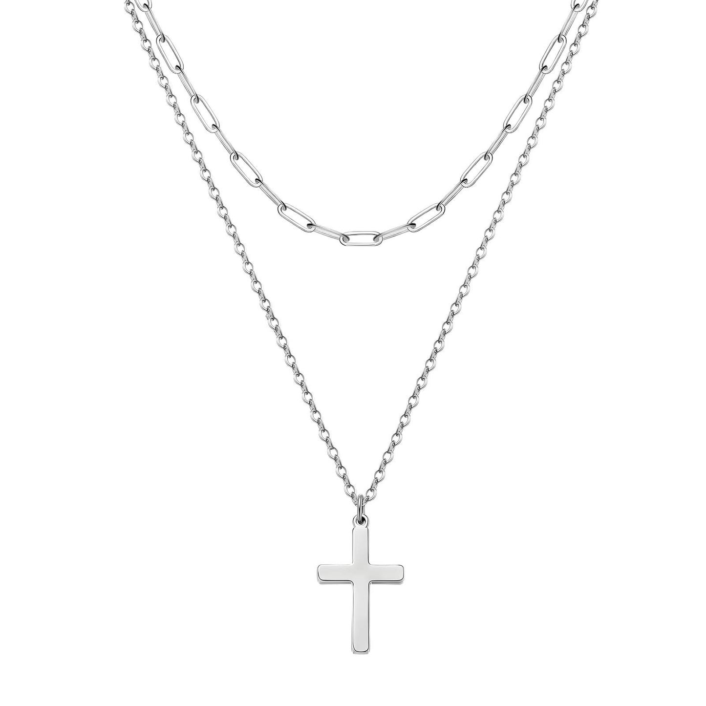 2 Layer Cross Necklace