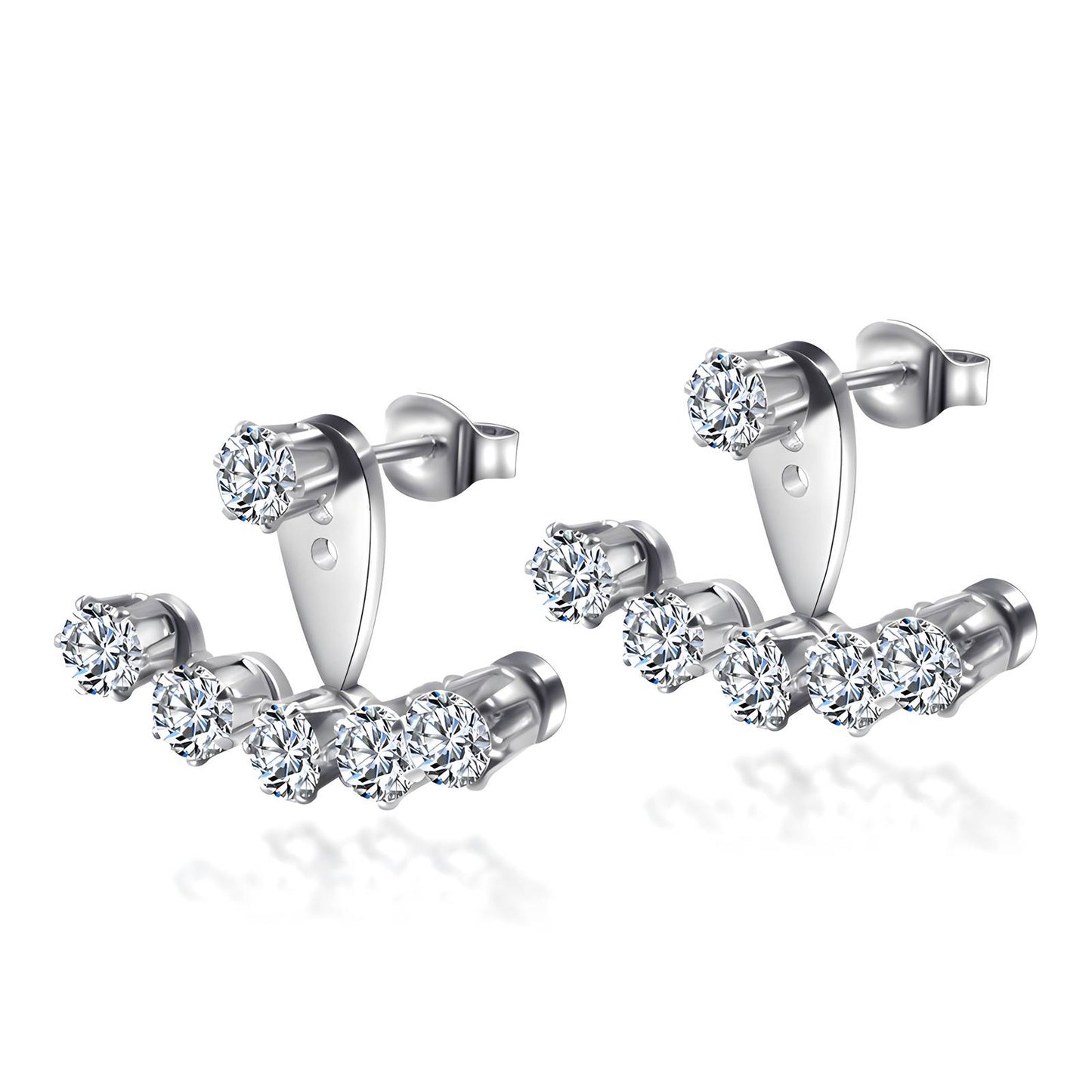 Radiant Arc Ear Jacket Earrings