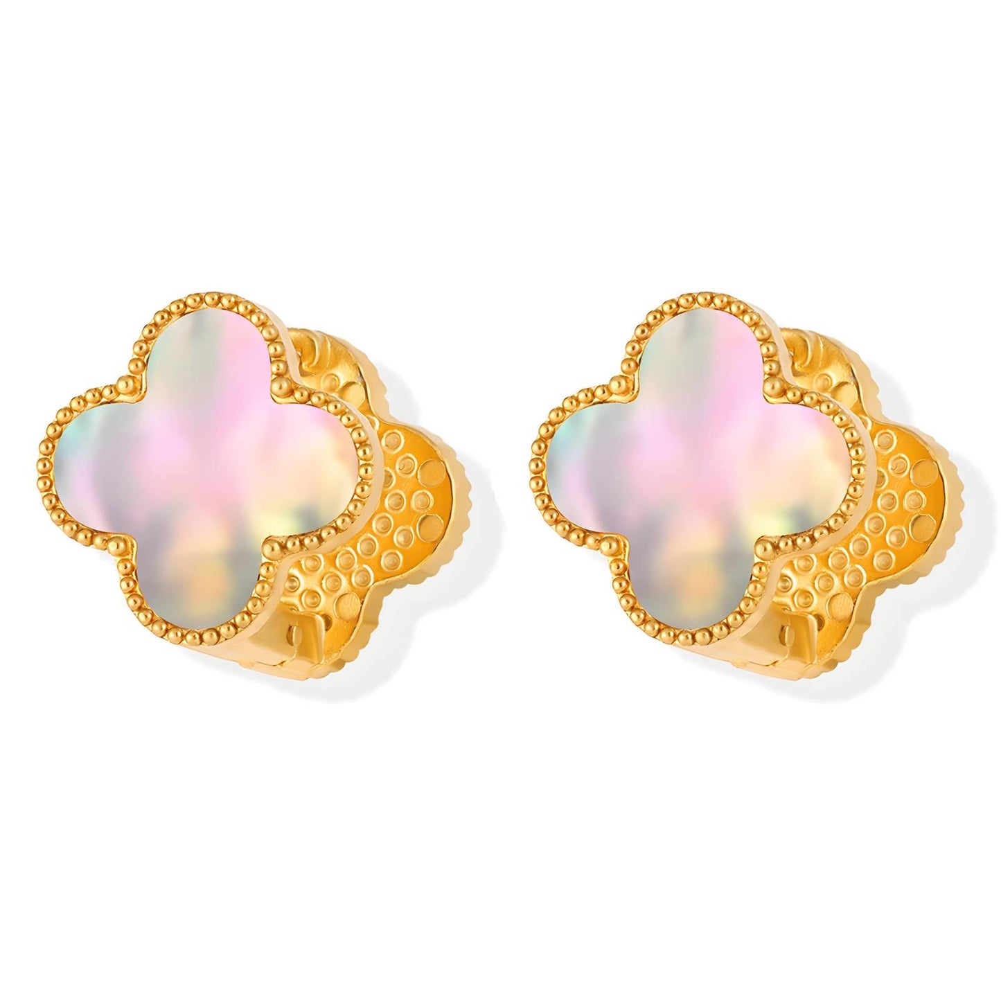Pearlesque Clover Stud Earrings