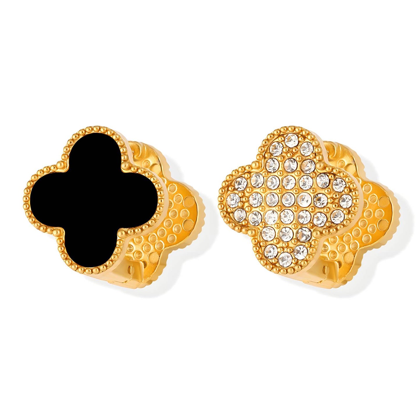 Regal Clover Duo Stud Earrings