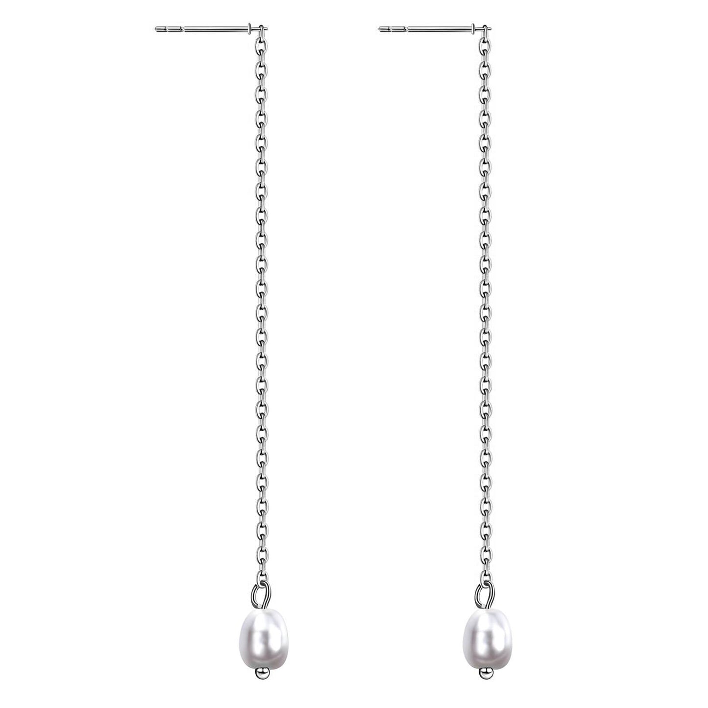 Moonlit Pearl Drop Earrings