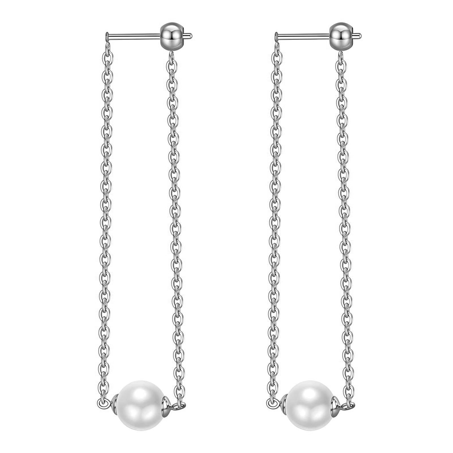 Lustrous Pearl Drop Dangle Earrings