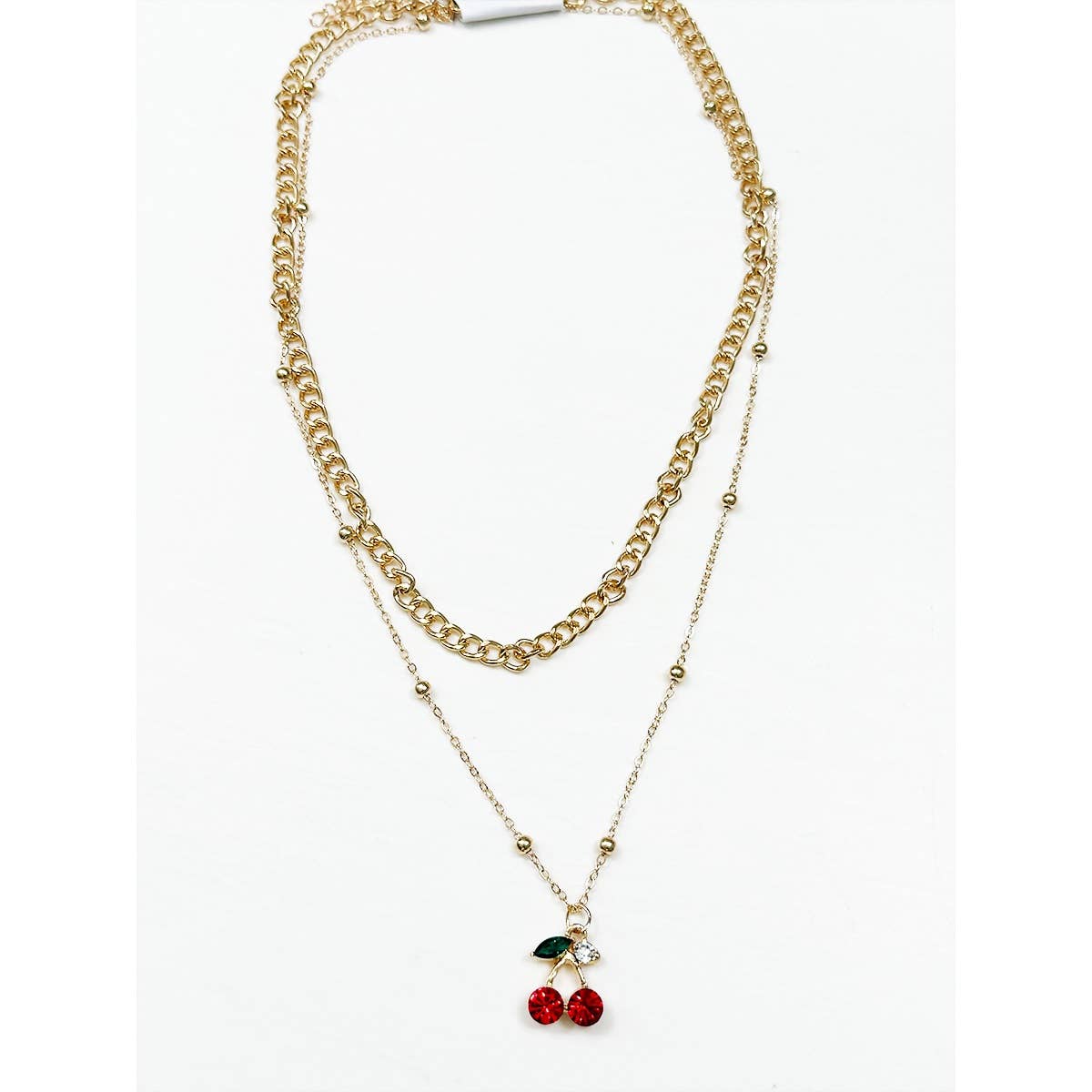 Double Layered Cherry Necklace