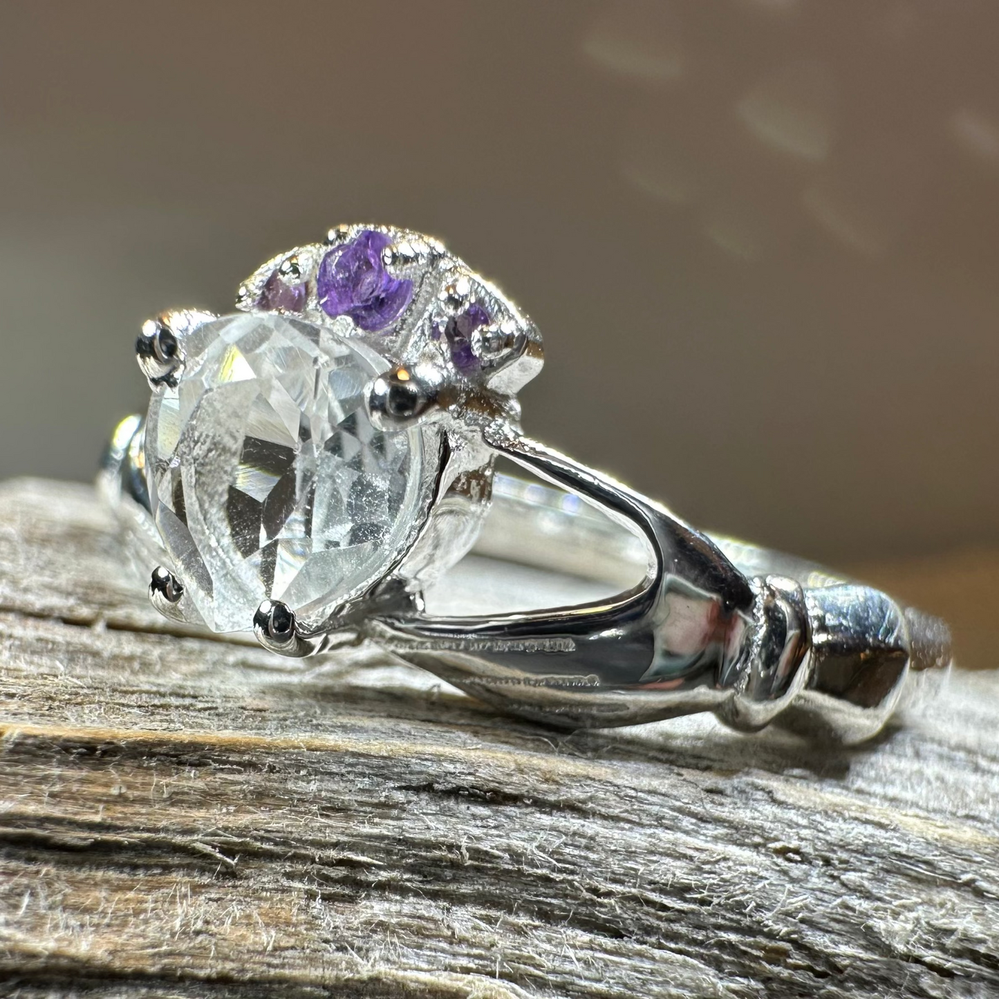 Ardor Moonstone Claddagh Ring