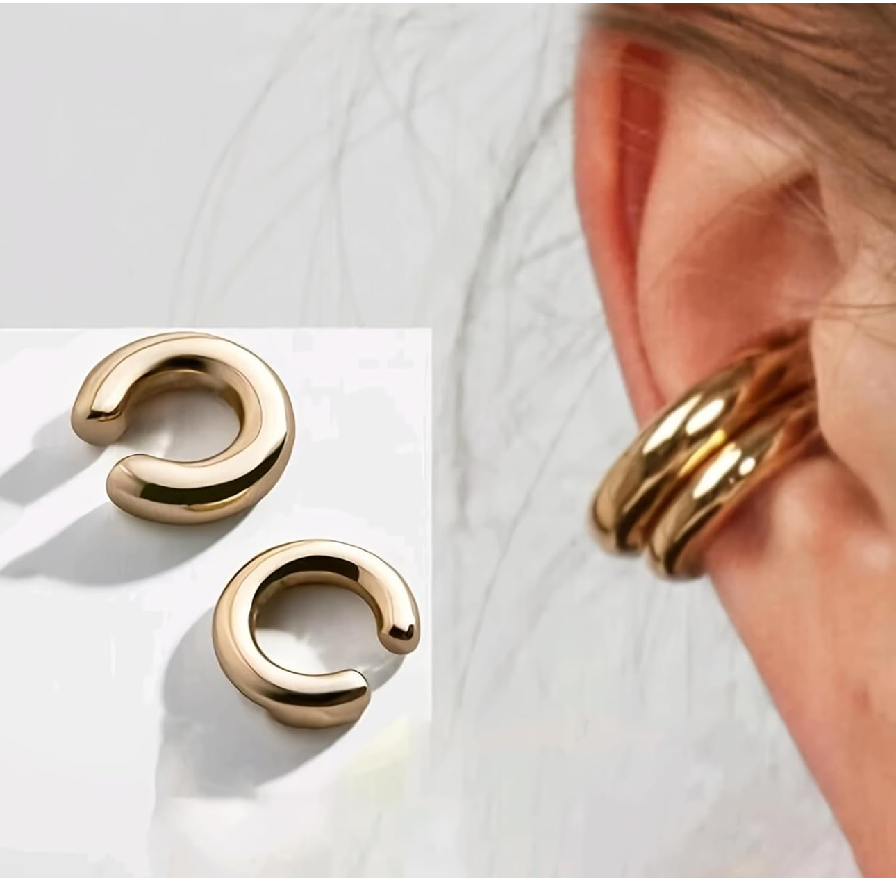 Minimalist Gold Ear Cuffs