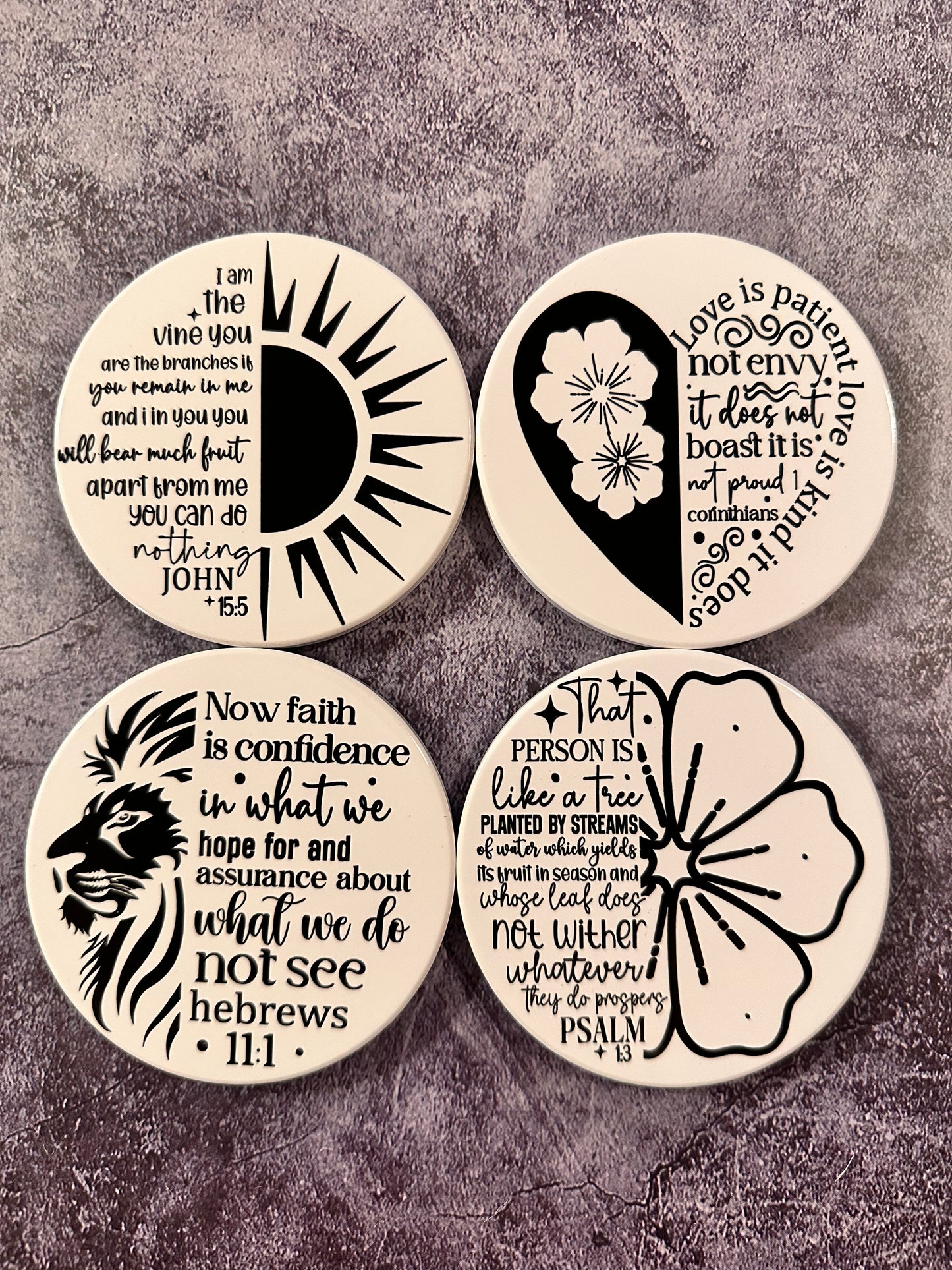 Inspirational Scripture Coaster Set