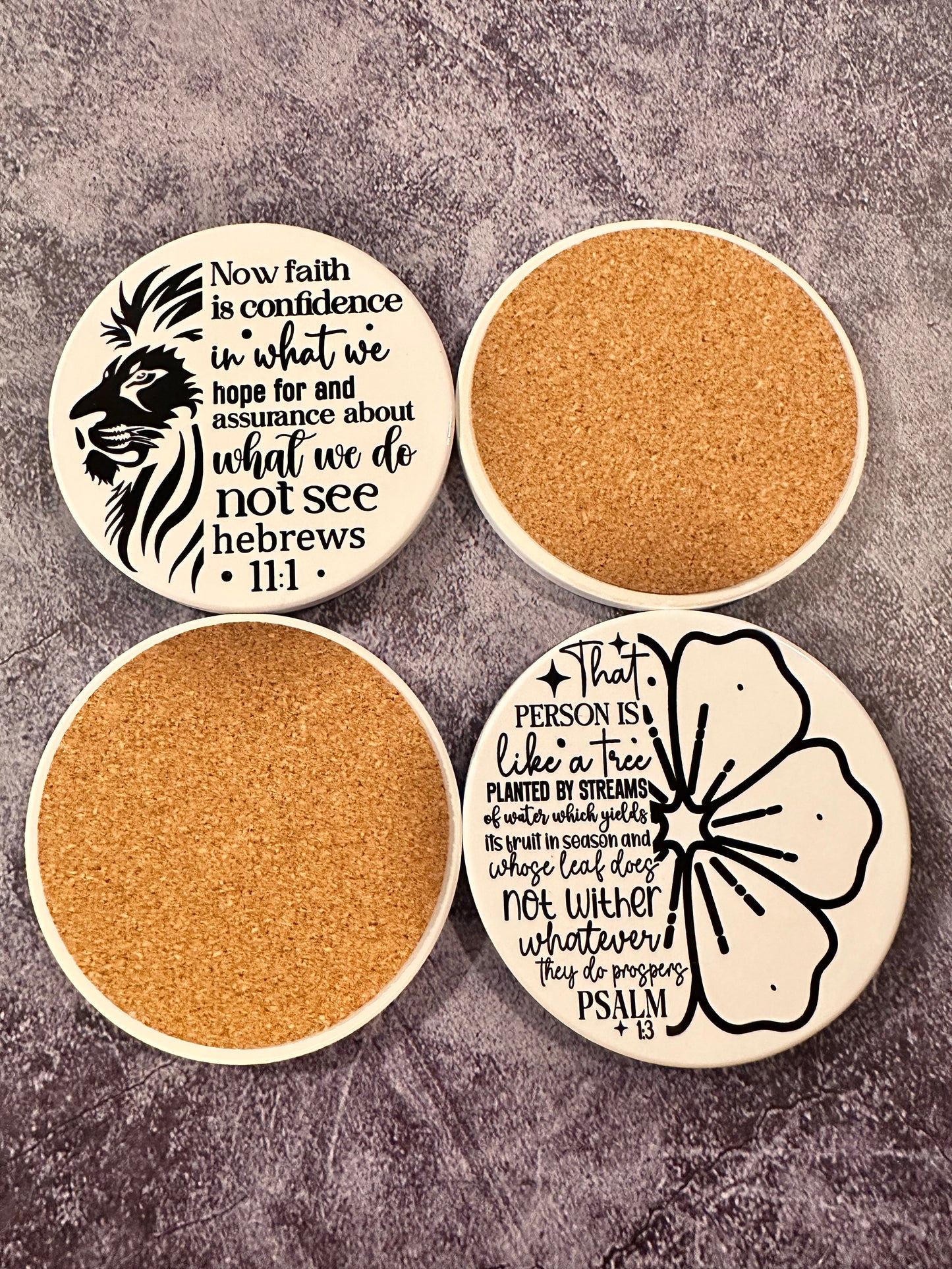 Inspirational Scripture Coaster Set