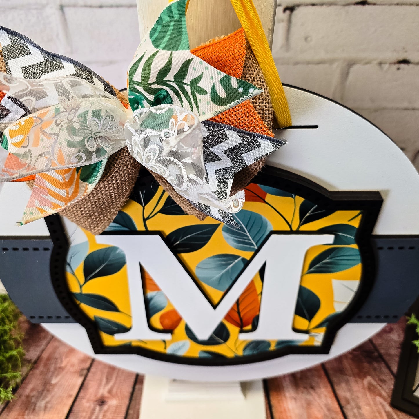Monogram Frame and Banner Door Hanger