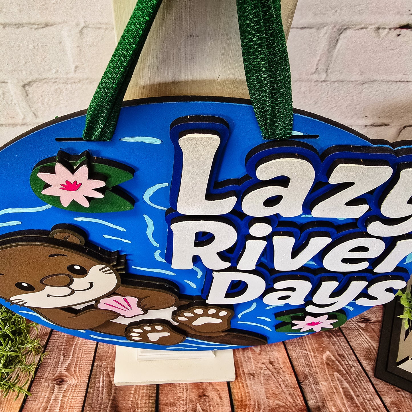 Lazy River Days Otter Door Hanger