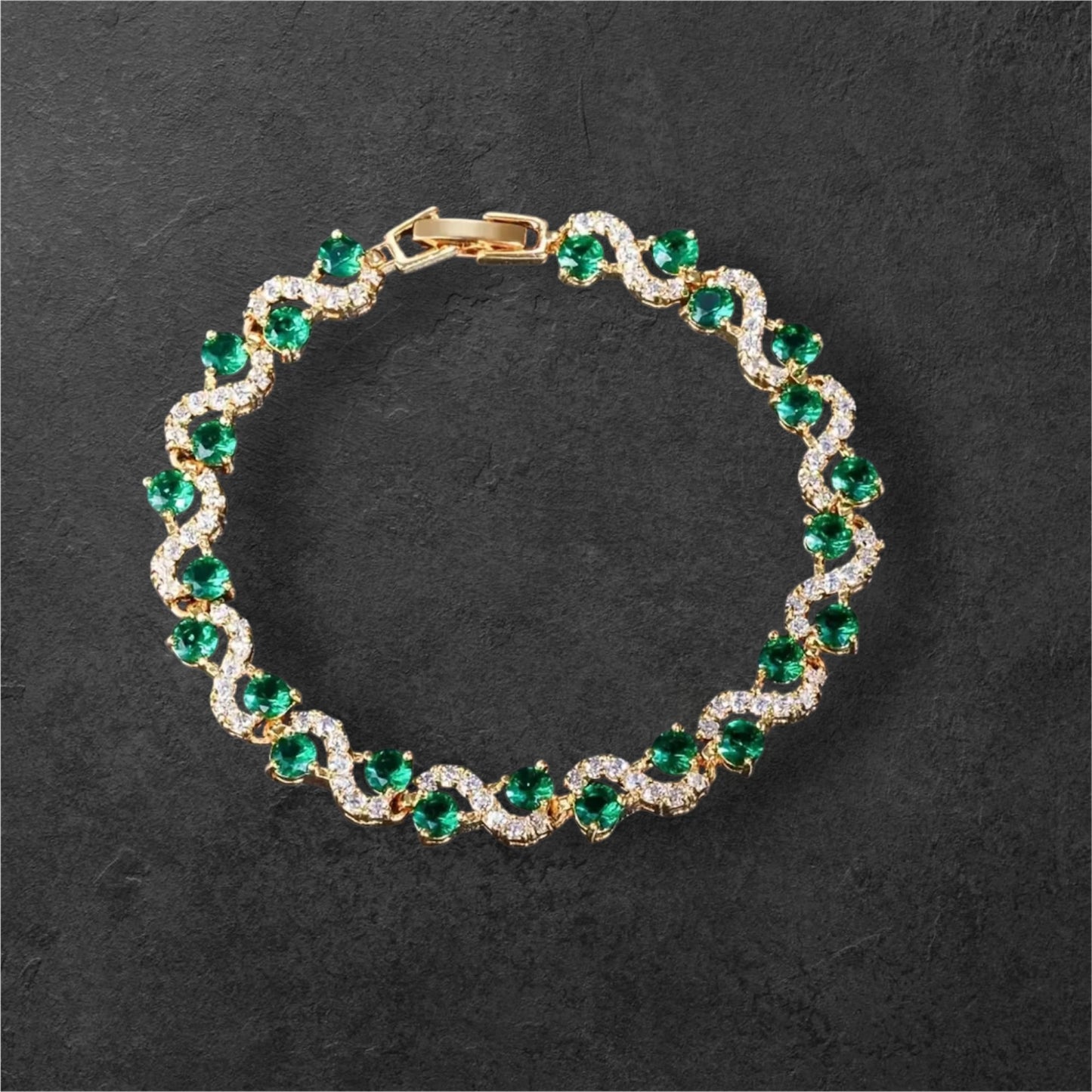 Sparkling Wave Crystal Bracelet