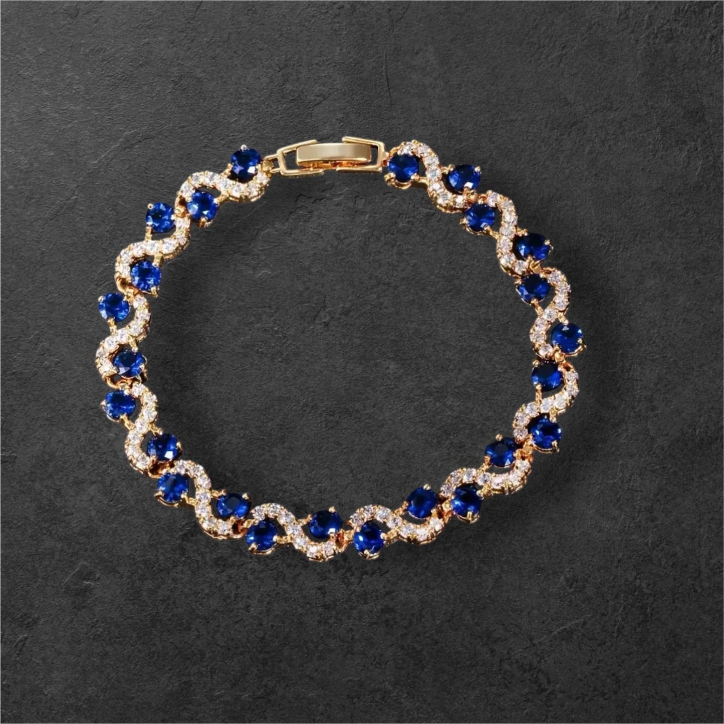 Sparkling Wave Crystal Bracelet
