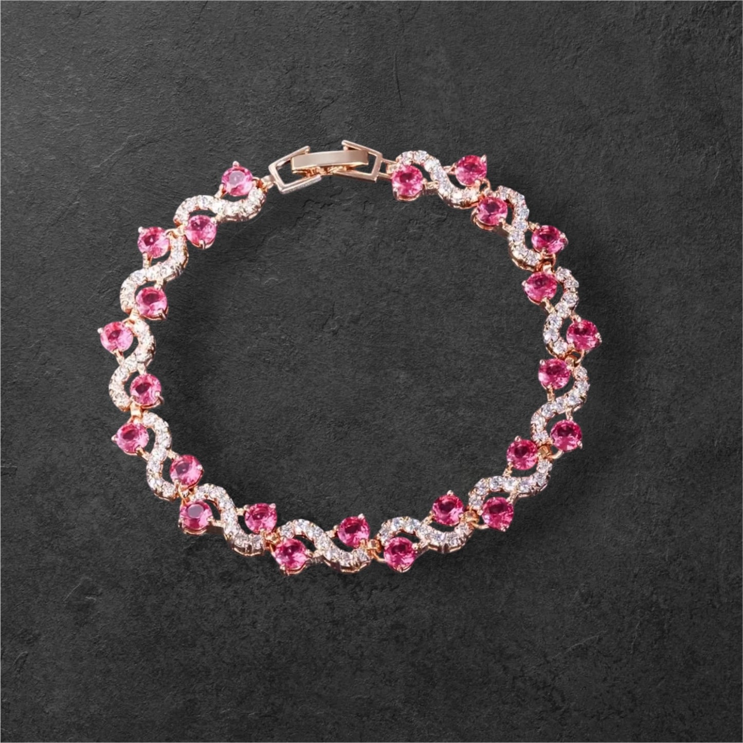 Sparkling Wave Crystal Bracelet