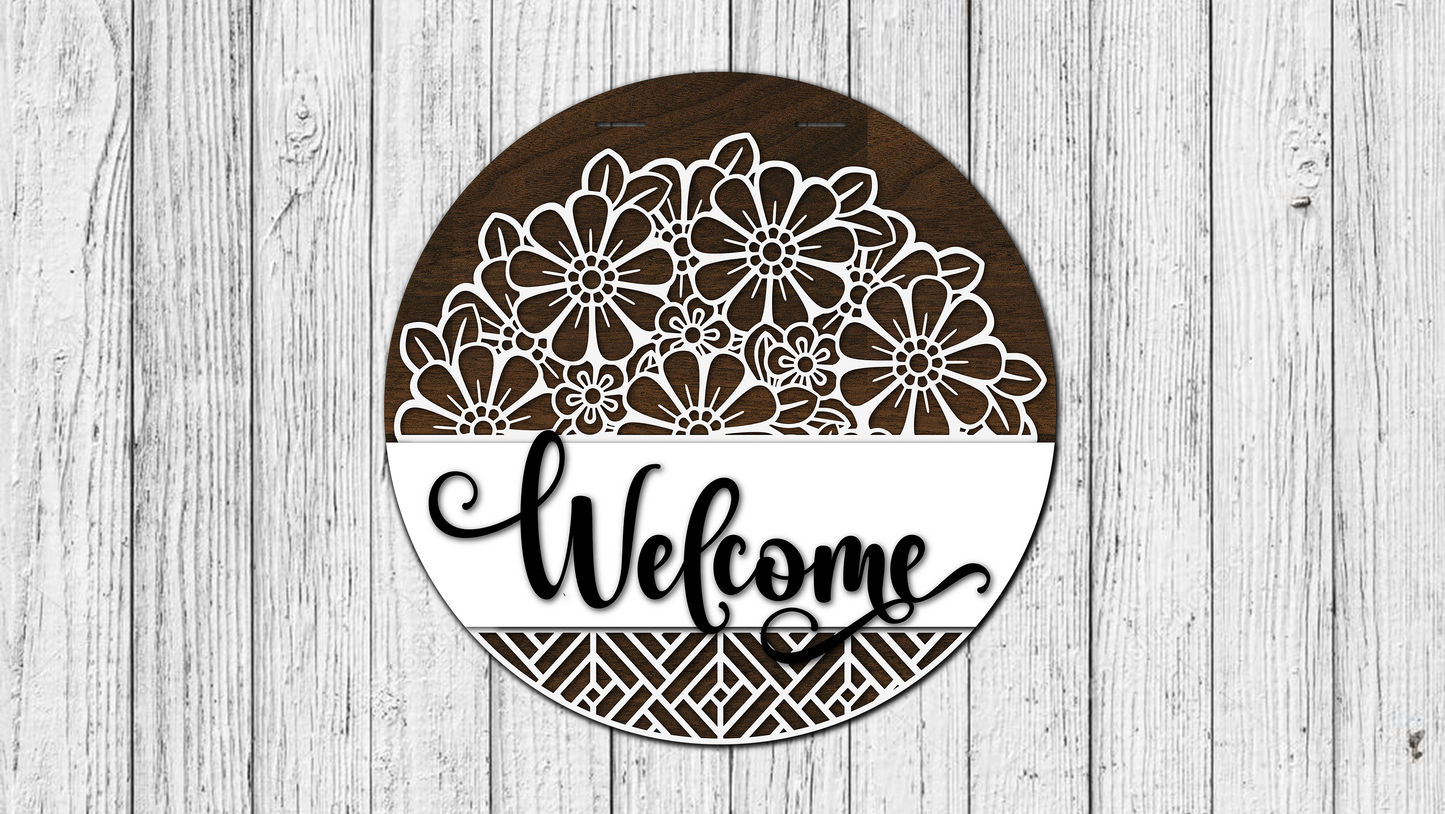 Welcome Interchangeable Top and Bottom Door Hanger