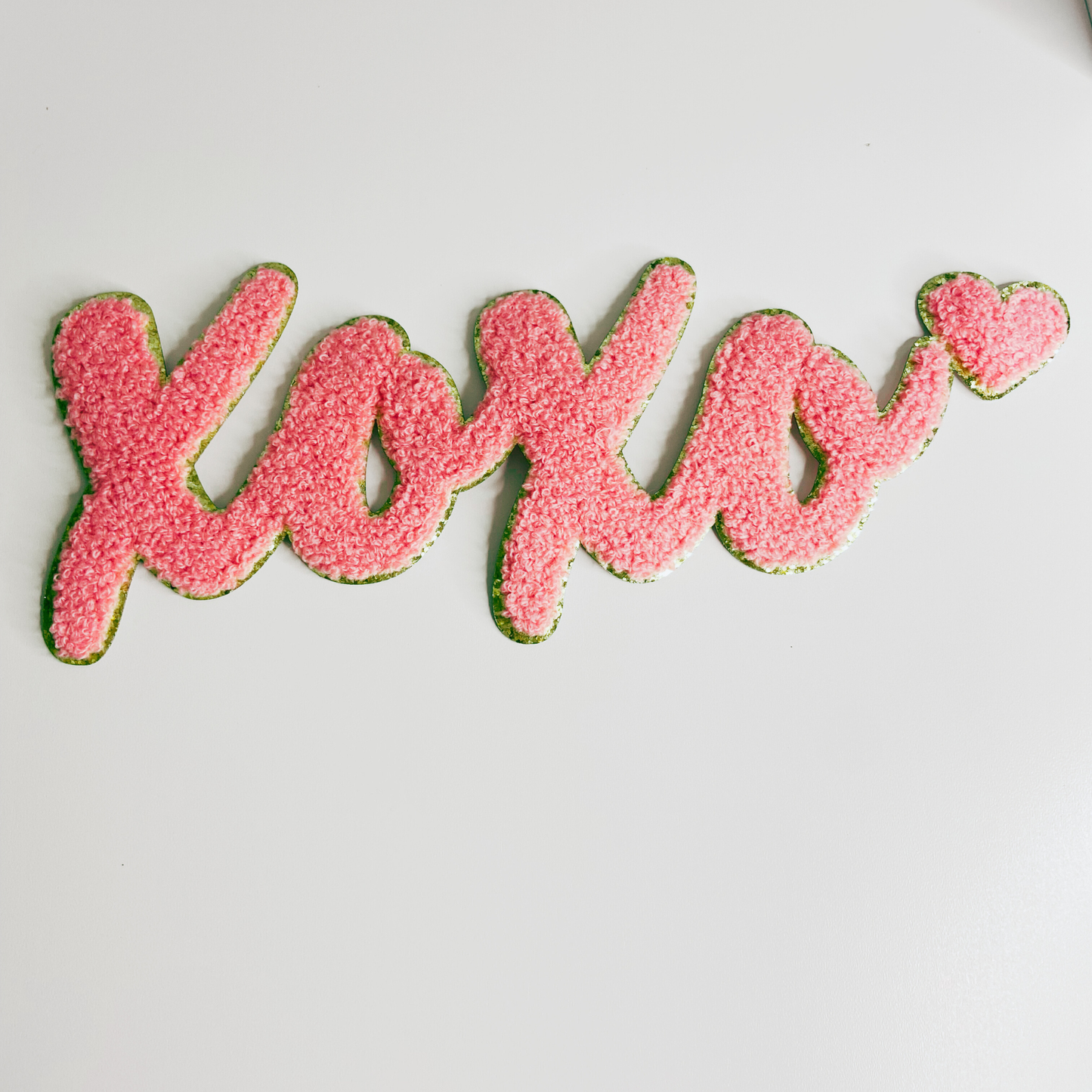 11" XOXO Light Pink- Chenille Patch