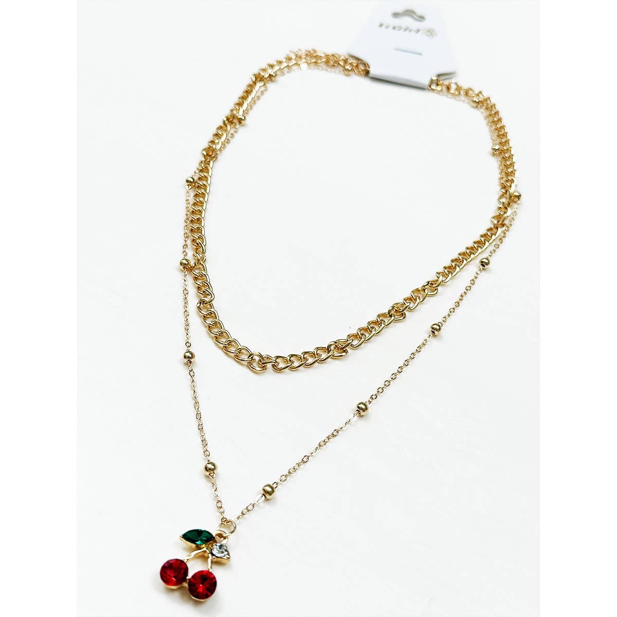 Double Layered Cherry Necklace