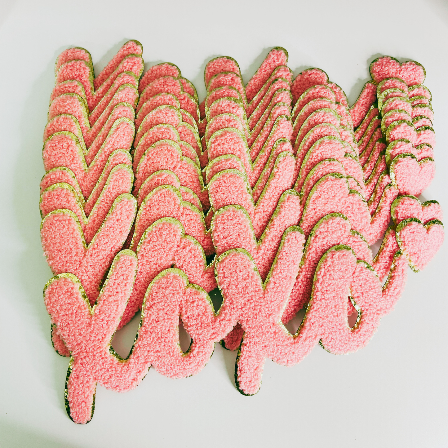 11" XOXO Light Pink- Chenille Patch