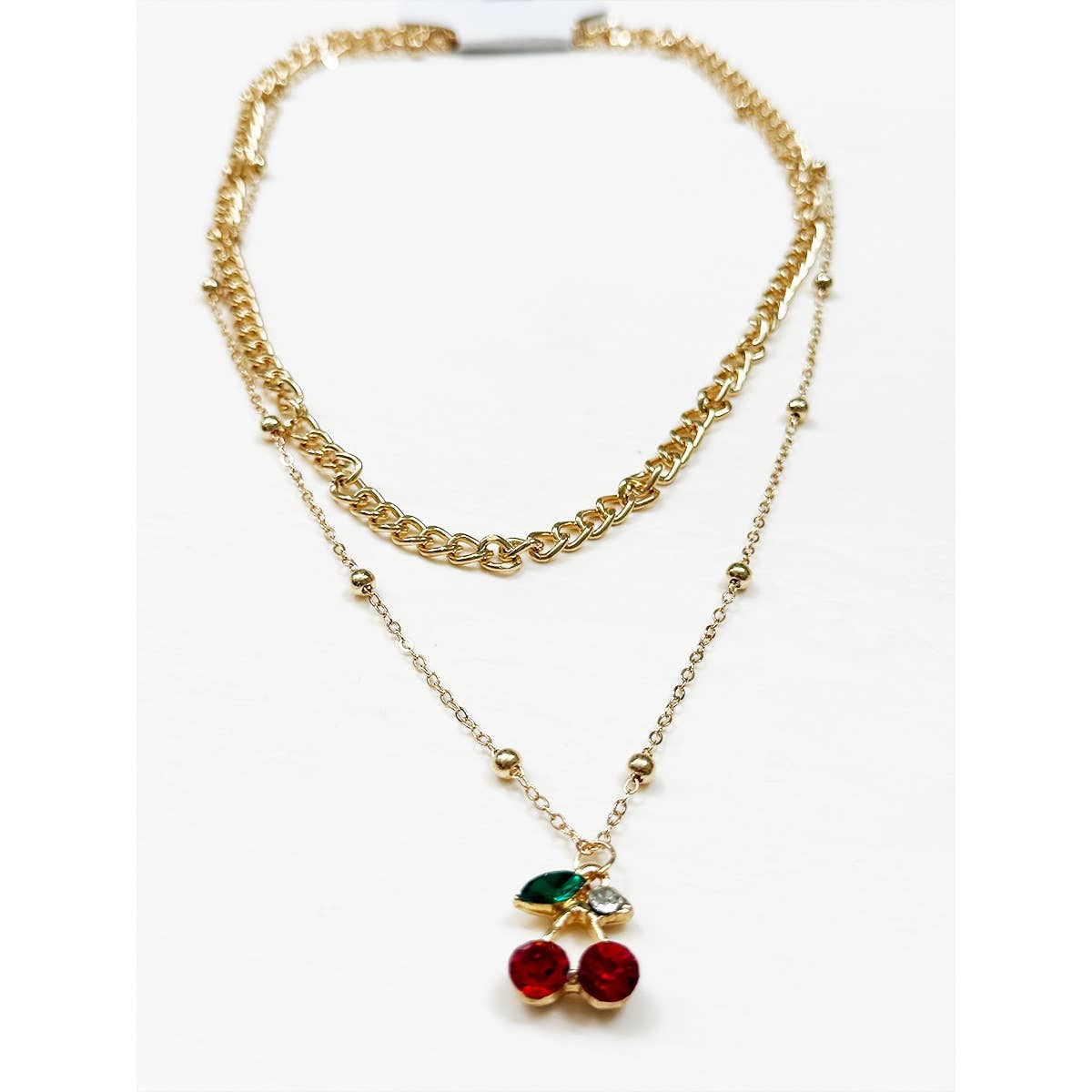 Double Layered Cherry Necklace