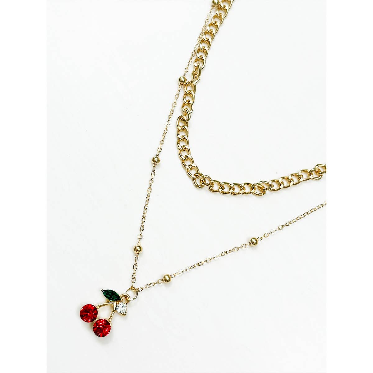 Double Layered Cherry Necklace