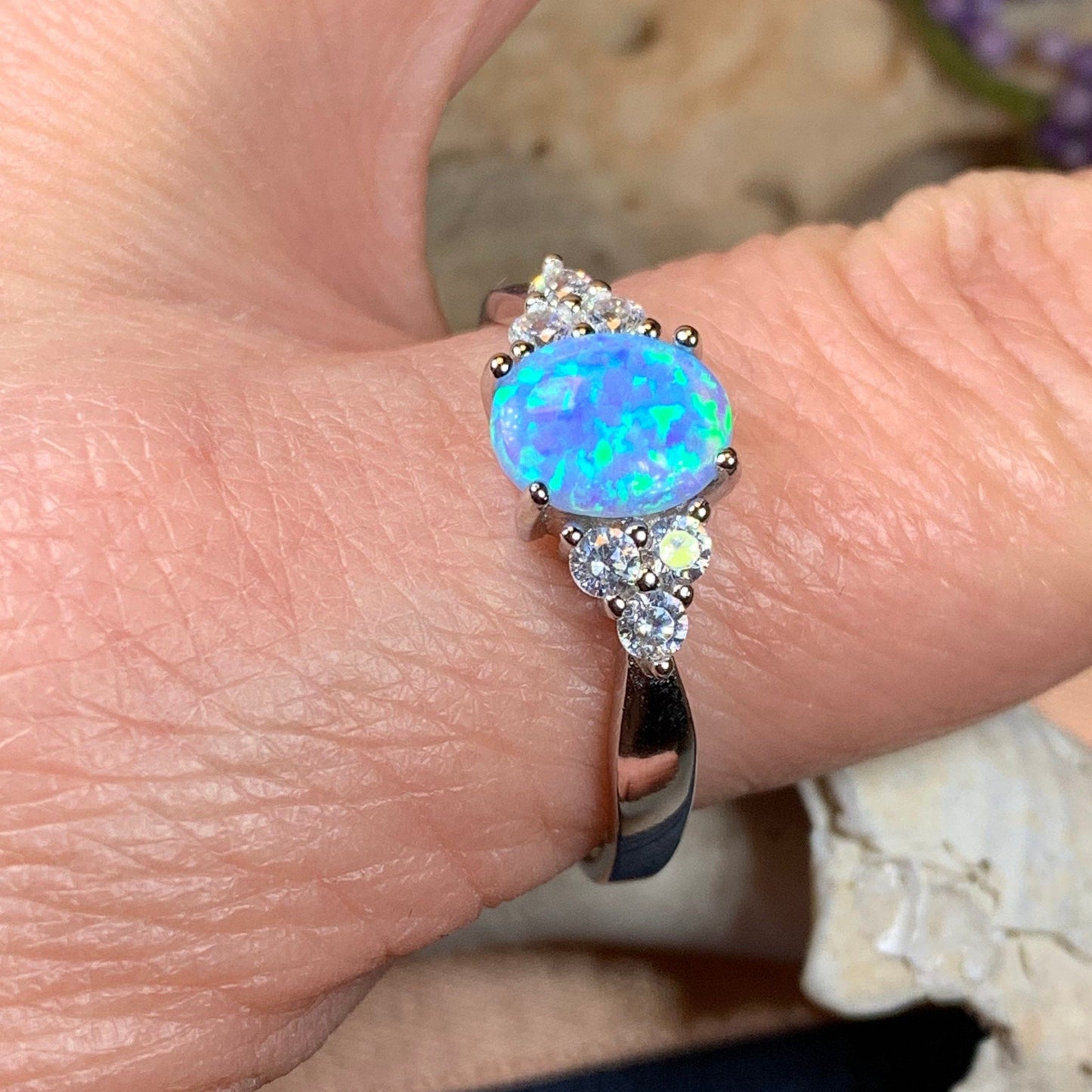 Celtic Skies Opal Celtic Ring