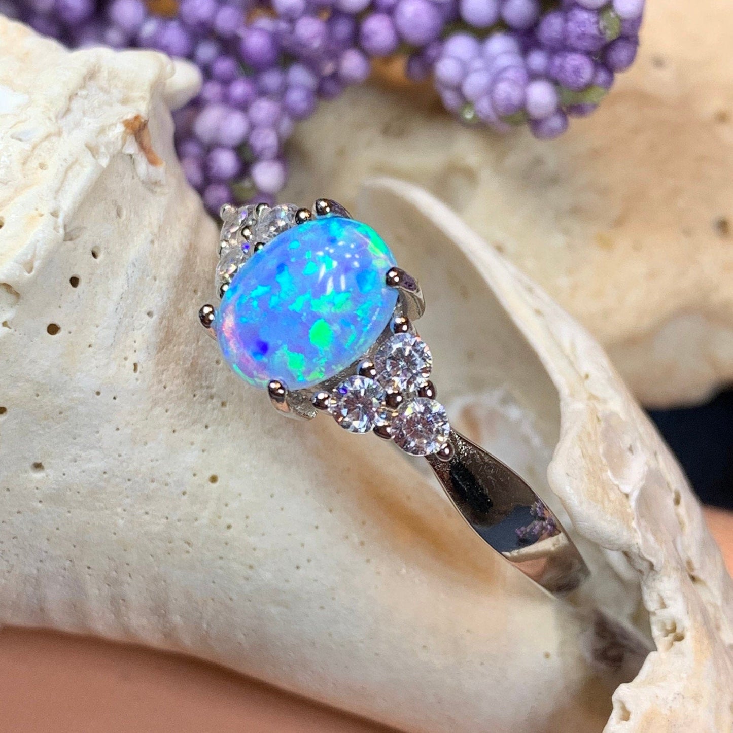 Celtic Skies Opal Celtic Ring