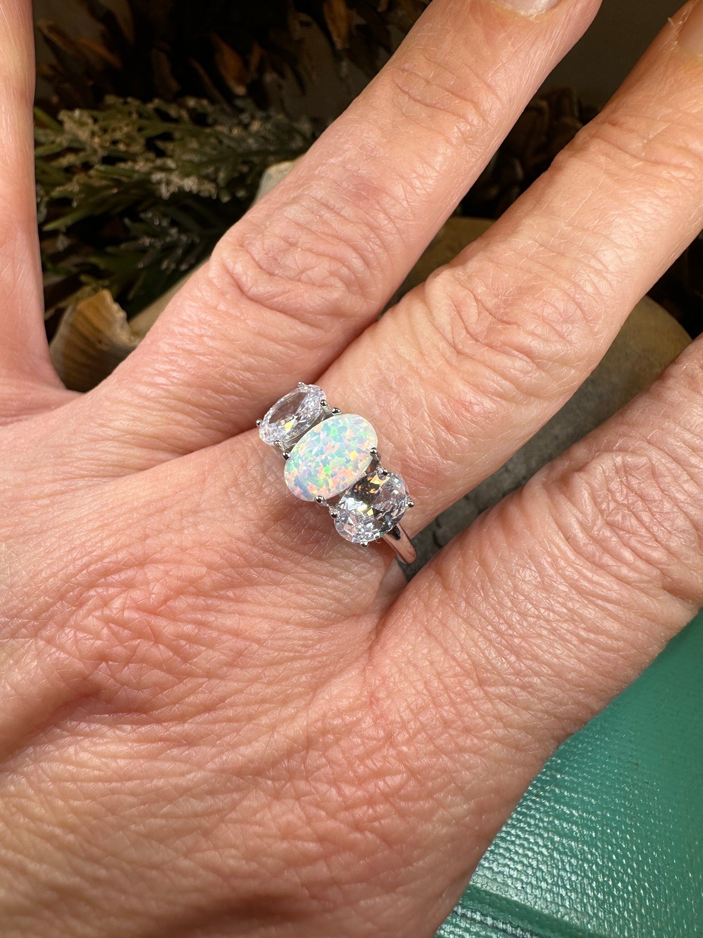 Eternity Opal Celtic Ring