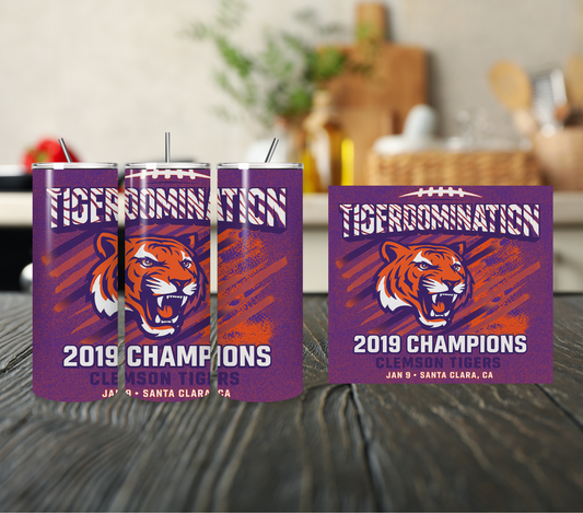 Clemson Tigers 2019 Championship Tumbler
