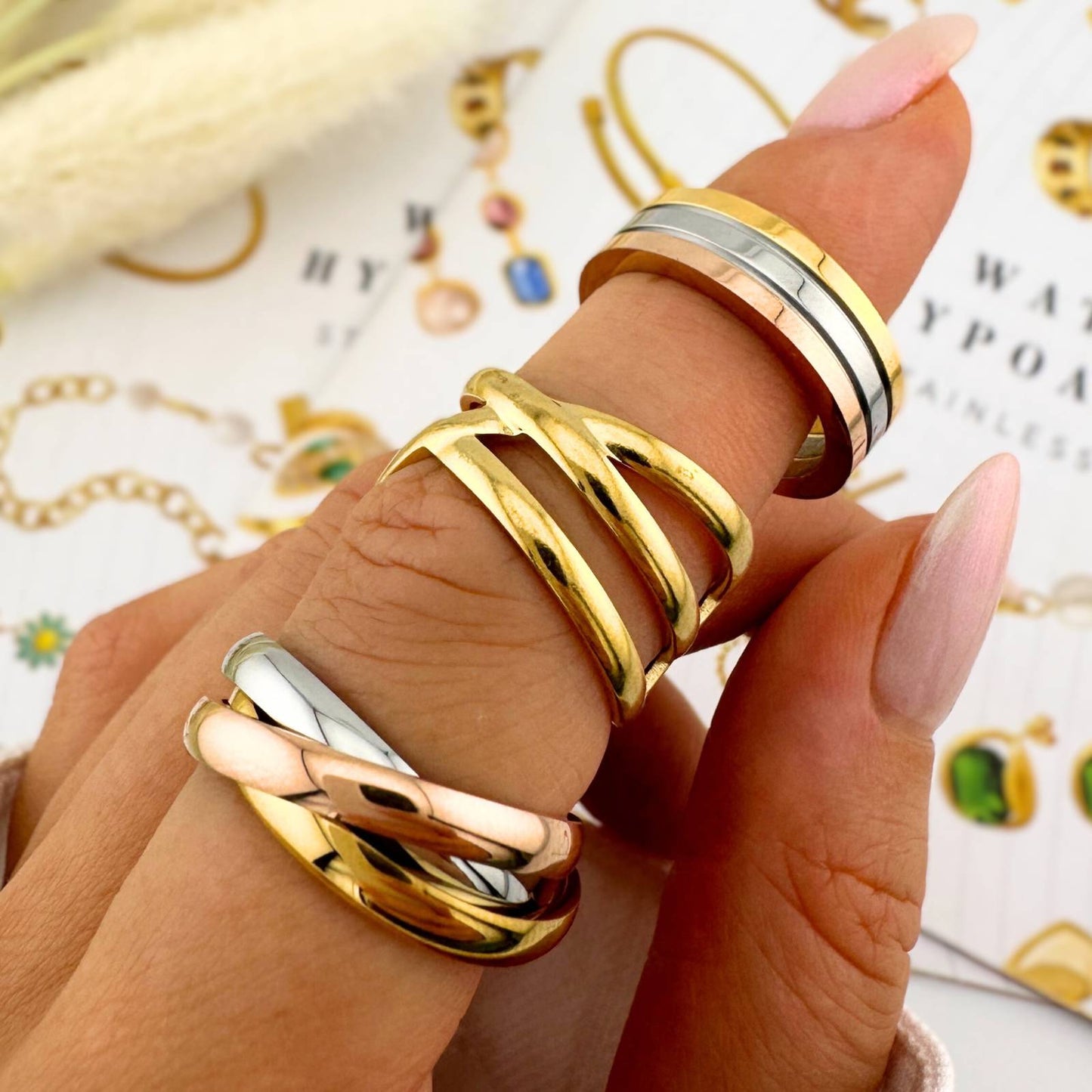 3 Tone Eternal Ring