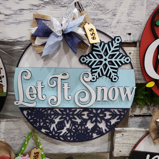 Let It Snow Door Hanger