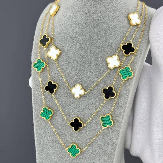 Golden Clovers Luxe Necklace