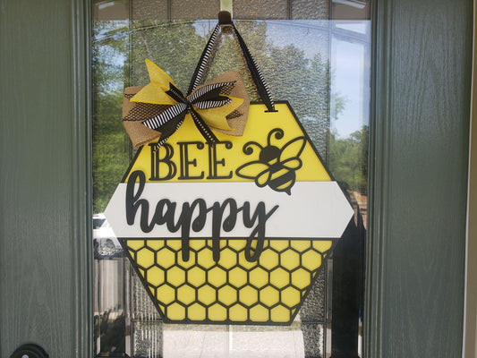 Bee Happy Door Hanger