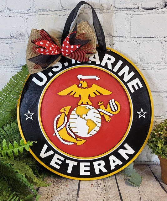 Marine Corps Veteran Door Hanger