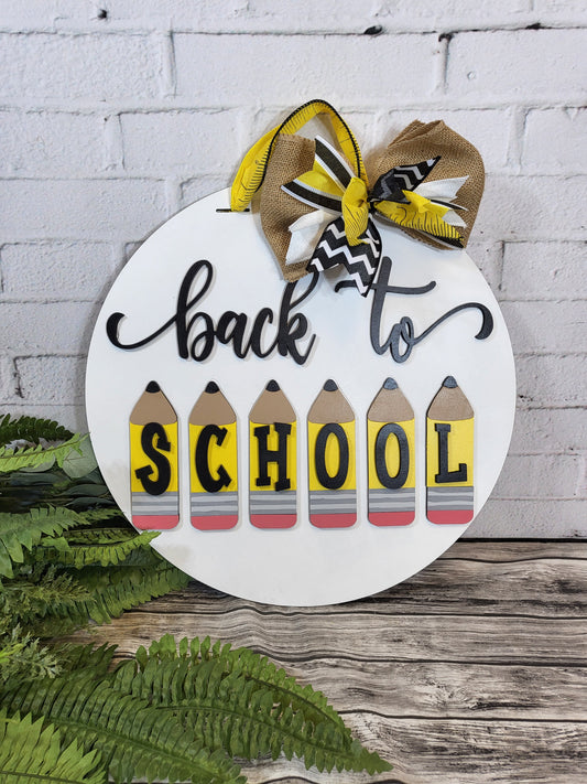 Back to School Door Hanger