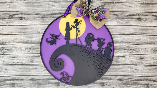 Jack and Sally Door Hanger