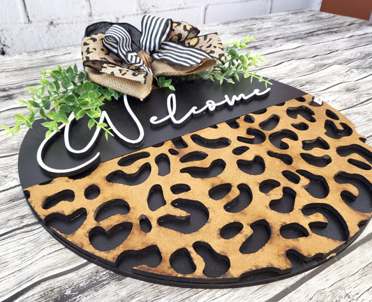 Welcome Leopard Print