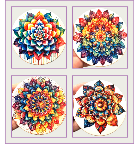 Mandala Burst Coaster Set