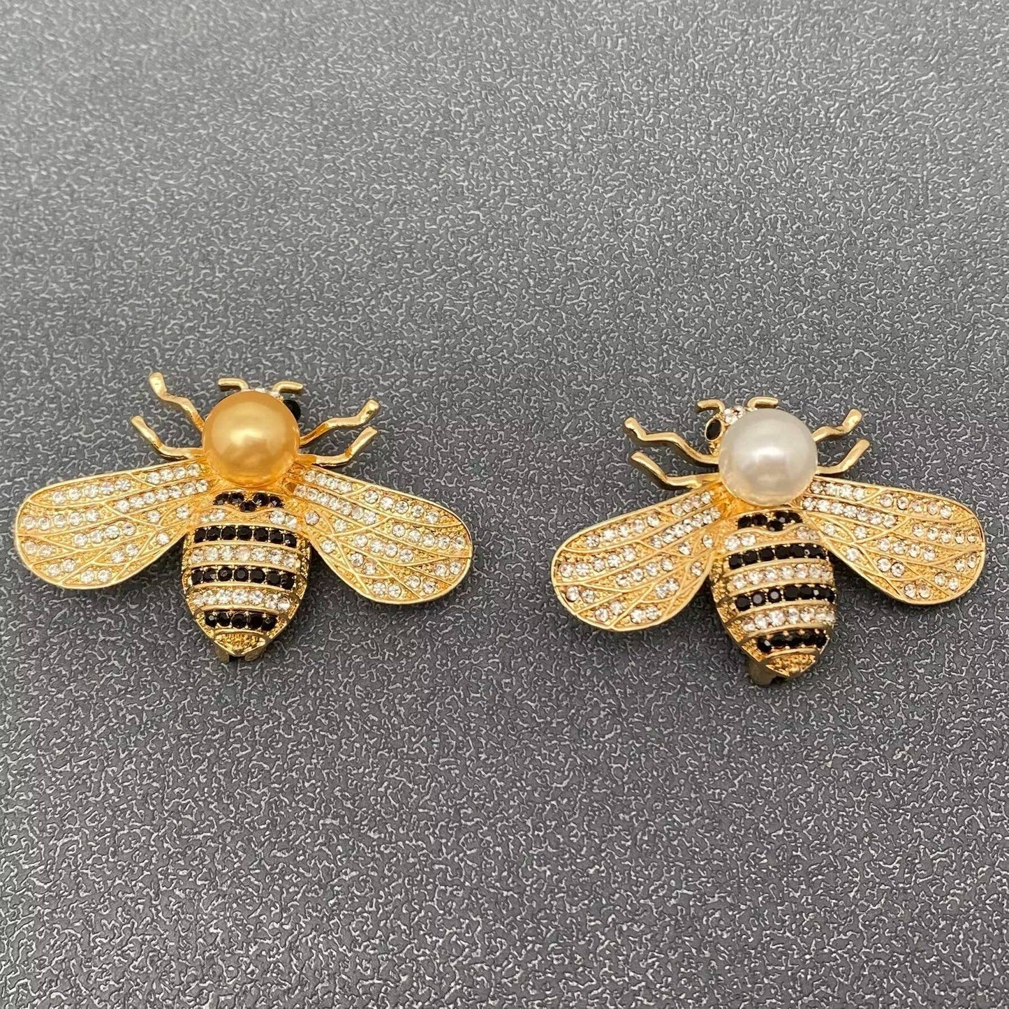 Rhinestone Bee Brooch