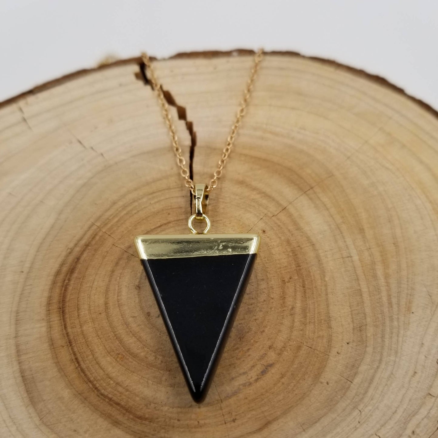 Natural Crystal Triangle Necklace