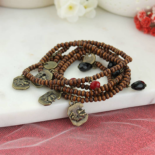 South Carolina Wood Bead Stretch Necklace-Bracelet, Officially Licensed