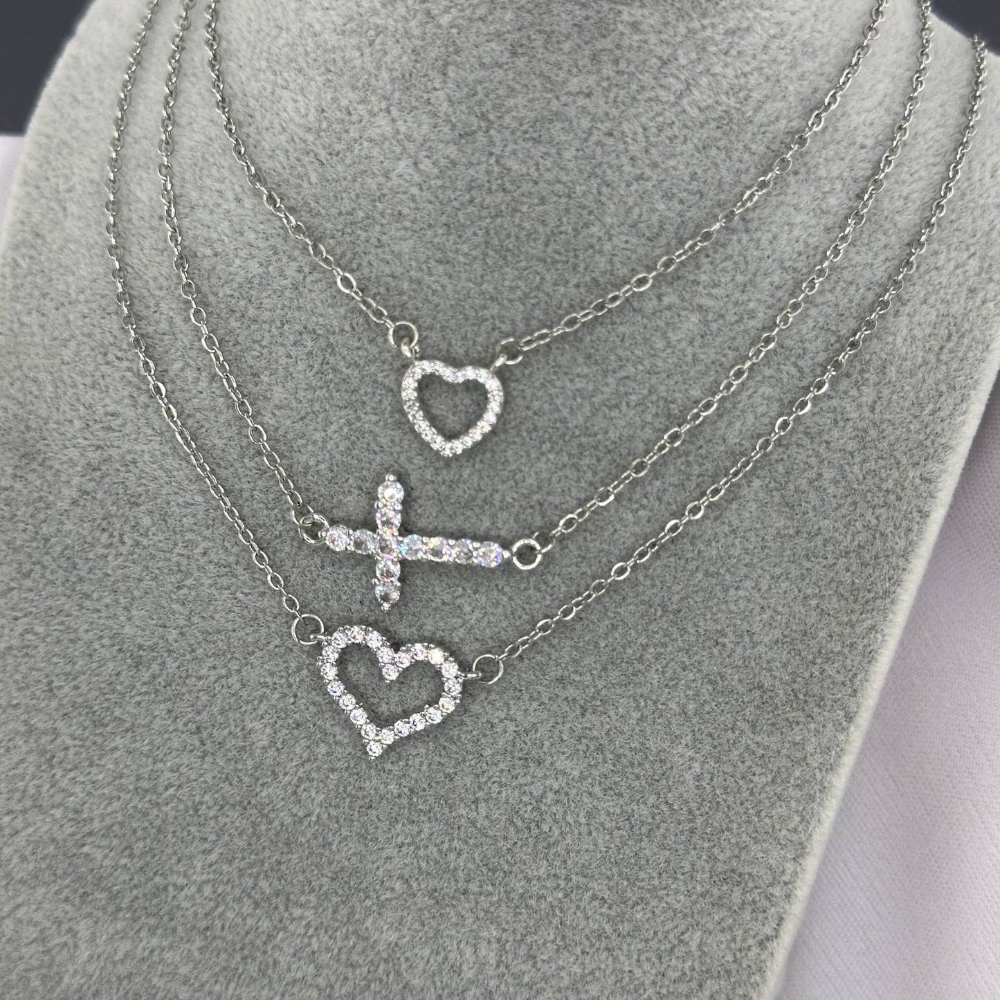 Stainless steel Hearts necklace